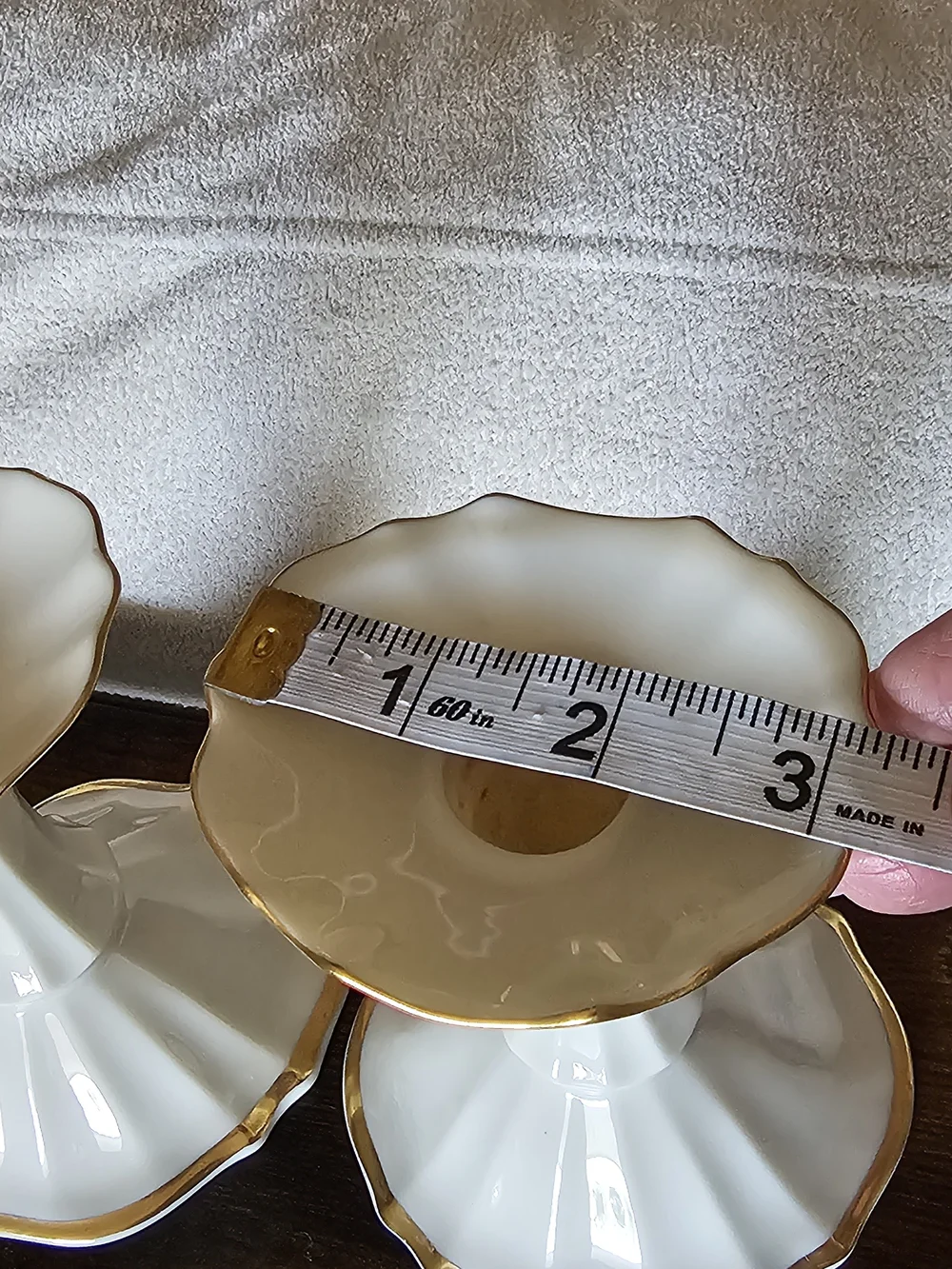 Lenox Symphony Pair Of Cream Gold Candlestick Holders